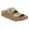 Pantolette ROHDE "FOGGIA", Damen, Gr. 38, grün (khaki), Nubukleder, klassisch, Schuhe, Sommerschuh, Hausschuh, Strandschuh, Schlappen mit Softfußbett