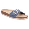 Pantolette ROHDE, Damen, Gr. 39, blau (jeansblau), Veloursleder, klassisch, Schuhe, Keilabsatz, Sommerschuh, Schlappen mit vorgeformtem Softfußbett