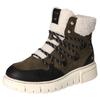 Winterboots MUSTANG SHOES, Damen, Gr. 37, grün (khaki), Lederimitat, Textil, sportlich, Schuhe, Schnürboots, Snowboots mit praktischem Innenreißverschluss