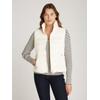 Steppweste TOMMY HILFIGER "LW DOWN FEMININE GLOSS VEST", Damen, Gr. M (38), weiß (ivory petal), Web, Obermaterial: 100% Polyamid, unifarben, casual, normal hüftlang, Westen, mit leichter Wattierung
