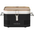 Everdure CUBE Portable Charcoal Grill Tabletop BBQ Perfect Tailgate Beach Patio or Camping Grill Lightweight & Compact Small Grill with Preparation Board & Food Storage Tray Matte Black