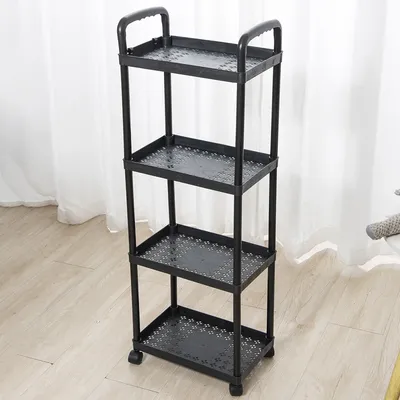 Movable Baby Product Storage Rack Small Stroller Floor to Ceiling 4th Floor Snack Rack for Bedroom Bathroom Kitchen
