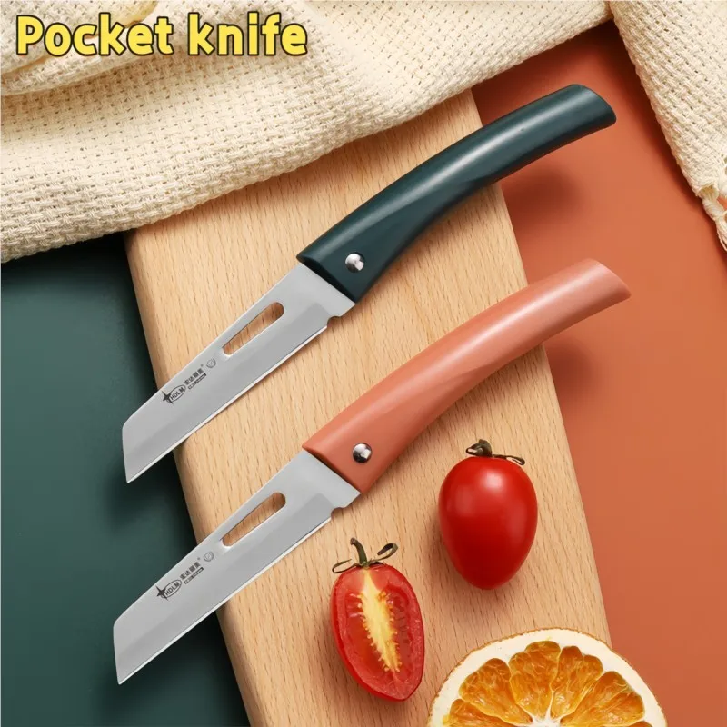 Edelstahl Klappmesser Tragbare Obst Schneiden Und Schälen Messer Schlafsaal Tragbare Hause Obst Und Gemüse Image