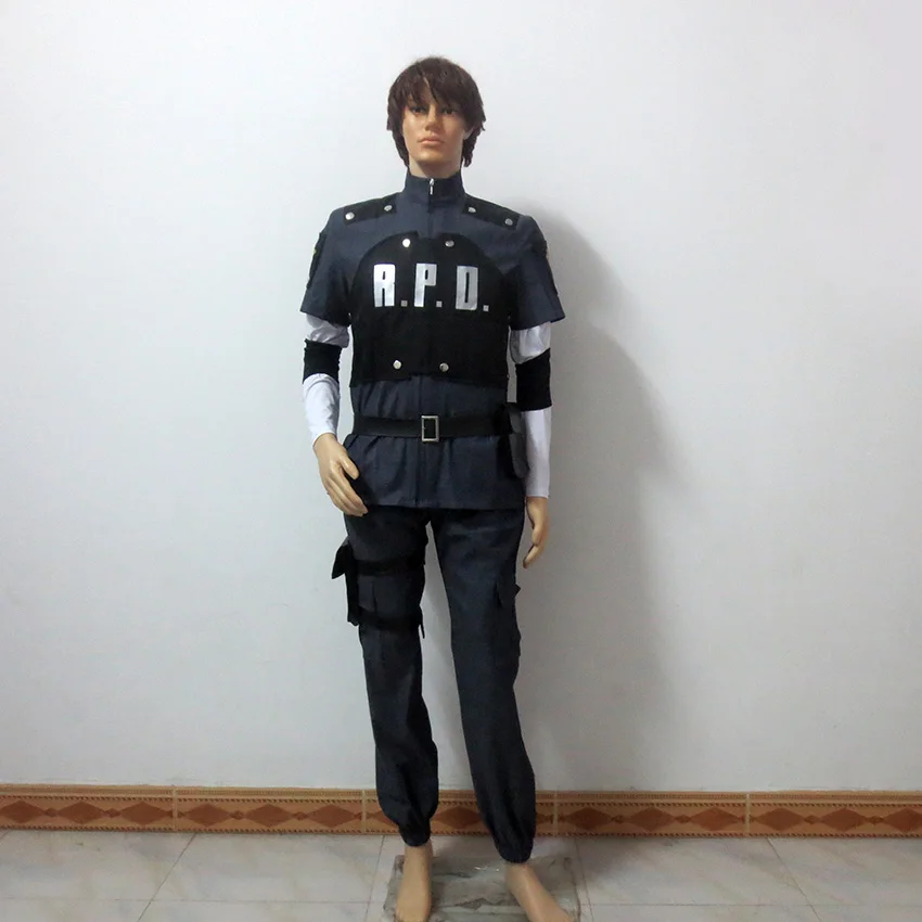 Leon Scott Kennedy RPD Cosplay Uniform Weihnachten Party Halloween Outfit Cosplay Kostüm Fertigen Jede Größe Image
