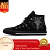 Hot Pentagram Gothic Dämon Satan Satanic Baphomet Freizeit schuhe High Top atmungsaktive Männer