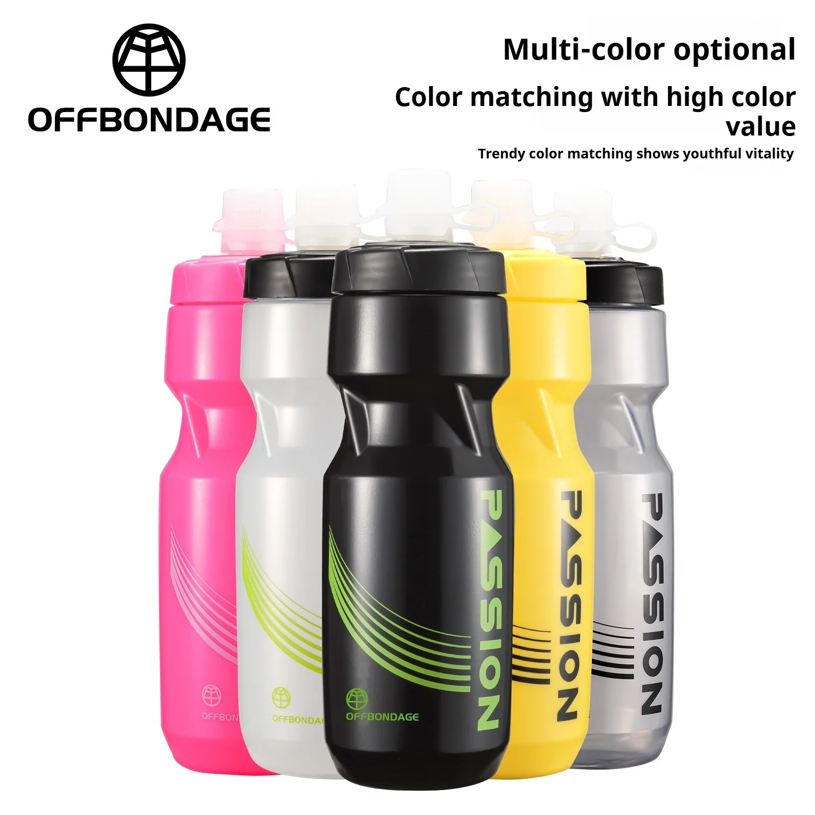 OFFBONDAGE 710 ml Fahrradflasche MTB Rennrad Wasserflasche Outdoor Sport Kunststoff Tragbar Große Kapazität Getränk Radfahren Image