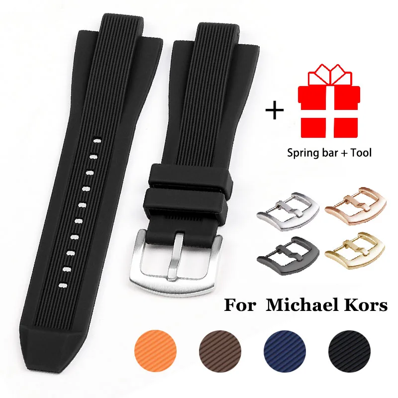 Silikon original armband für michael kors mk8184 mk8729 mk9020 mk8152 mk9020 mk9026 smart uhr armbänder wasserdichte bands13mm * 29mm Image