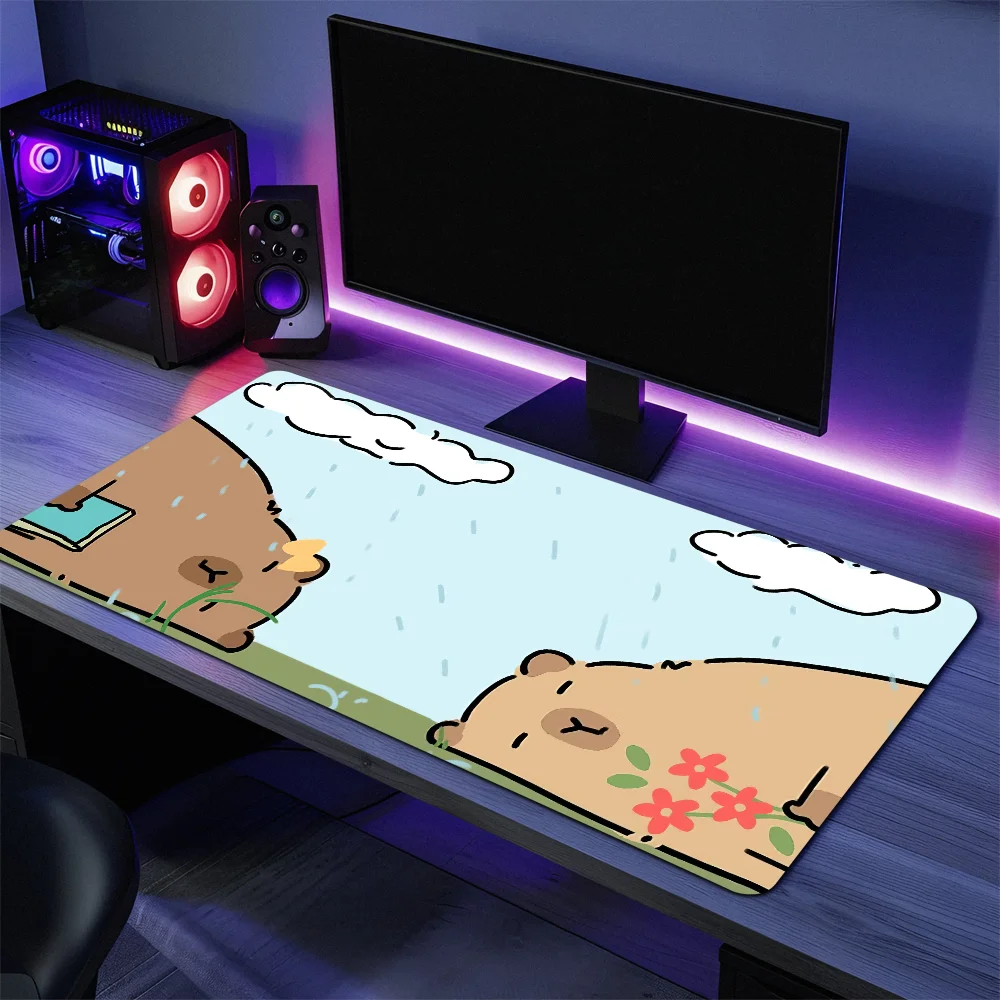 Mousepads Capybara rutschfeste Lockedge Büro Student Gaming verdickt großes Schreiben lustige Pad Kissen Mauspad Image
