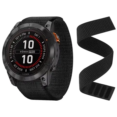 Hakenschlaufe Nylon Sportuhrenarmband 26 mm 22 mm Armband für Garmin Fenix E 8 47 mm 51 mm 7 7X Pro/Enduro 3 2/Epix Schnellverschluss-Armband Image