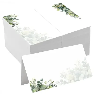 20/50/100pcs Wedding Seating Number Table Card Printed Plant Fresh Seat Name Place Cards Christmas