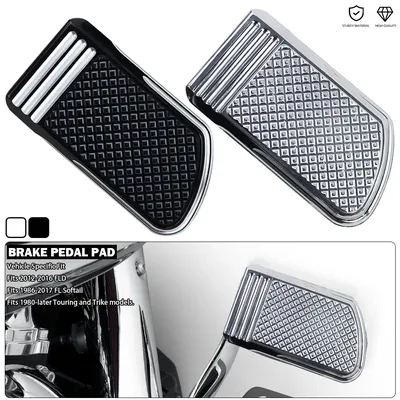 GUANTENGYU Large Rear Brake Pedal Pad Fit For Harley Road King CVO Electra Street Glide Classic Tour