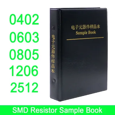 0402 0603 0805 1206 2512 SMD SMT Chip Fixed Resistor Assorted Kit 0R-20M Smd Samples Book