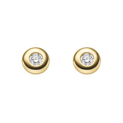 Paar Ohrhänger ADELIA´S, gold, Ohrringe, Damen, Damen, 0,15 ct VVS = sehr sehr kleine Einschlüsse, Gelbgold 585, mit Diamant / Brillant für Damen Image