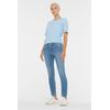 Slim-fit-Jeans SENSES.THE LABEL, Damen, Gr. 30, Normalgrößen, blau, Material: 78% Baumwolle, 21% Polyester, 1% Elasthan, Abriebeffekte, casual, slim fit, Jeans, mit Used-Waschung