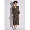 Midikleid STREET ONE, Damen, Gr. 36, EURO-Größen, braun (cub braun), Stoff, 100% Viskose, animal-print, casual, comfort fit Midi, Rundhals, 3/4-Ärmel Bündchen, Kleider, aus Viskose