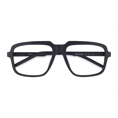 Unisex s square Black Plastic Prescription eyeglasses - Eyebuydirect s Spears