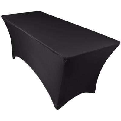 Tischhusse für Klapptisch 183 cm - schwarz, elastische Tischhusse, Tischhusse für Vereine und