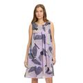 Chiffonkleid BETTY & CO "Betty & Co Chiffonkleid im Layer Look", Damen, Gr. 42, Normalgrößen, lila, nature, Obermaterial: 100% Polyester. Futter: 100% Polyester., modisch, ausgestellt kurz, Rundhals, ohne Ärmel, Kleider, Druck