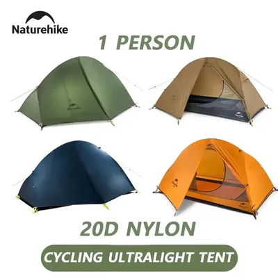 Naturehike Camping Ultralight Tent Travel 1Person Cycling Tents 20D Nylon Waterproof Portable Backpacking Tent Camp Hiking Tent