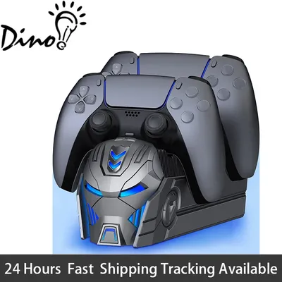 For PlayStation 5 Dualsense Controllers Fast PS5 Dual Controller Stand Charger Dock-LED PS5 Controller Accessories