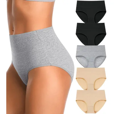4pcs/pack High Waist Underwear Cotton Panties Women Body Slim Abdominal Underwear Plus Size Girls Briefs Female Lingerie Shaper