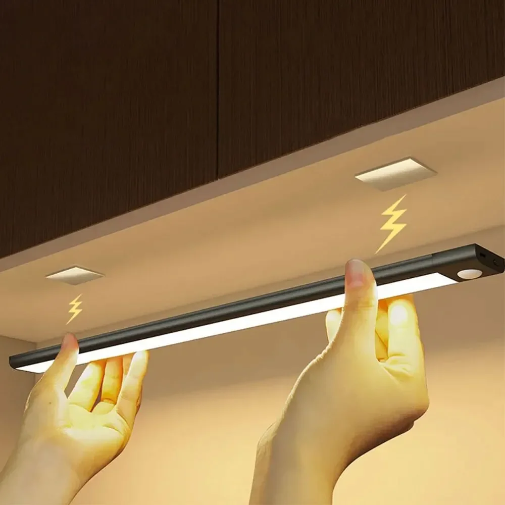 LED-Schrankleuchte, USB Typ C, wiederaufladbar, Bewegungsmelder, LED-Lampe für Küche, Kleiderschrank, Schrankbeleuchtung, 20 cm/30 cm/40 cm/50 cm Image