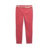 TOM TAILOR Damen Slim Chino Hose mit Gürtel, rot, Uni, Gr. 44/30