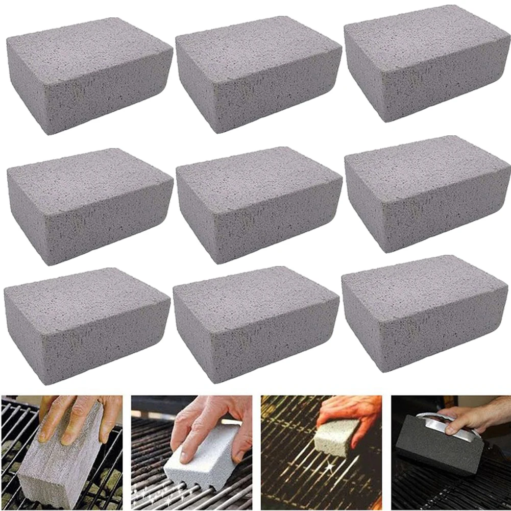 1-10 Stück Grill reinigungs steine Ökologischer Grill Reinigungs stein Ziegel Entkalkung Reinigungs steine zum Grillen Flecken entfernen Image