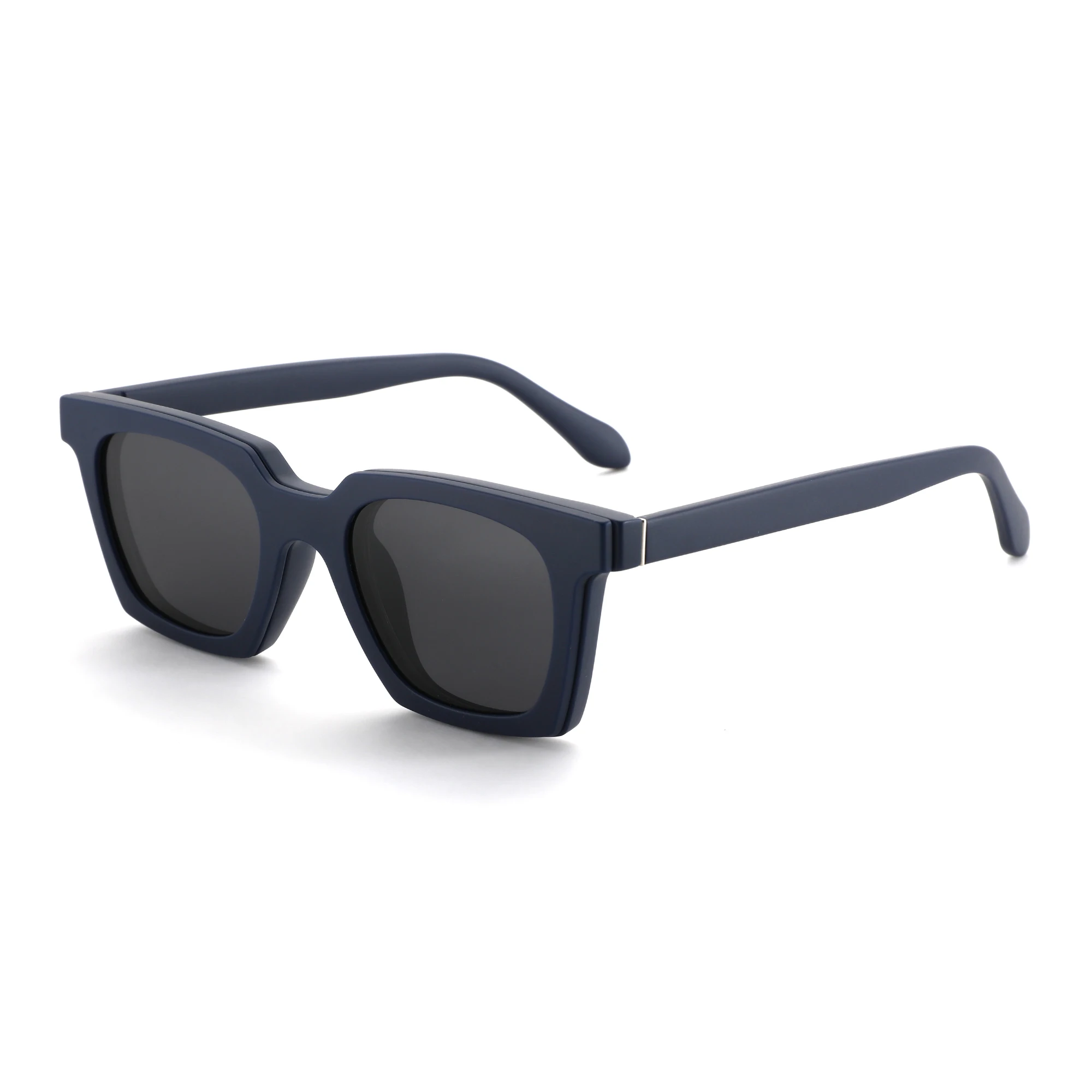 ZENOTTIC Quadratische polarisierte Sonnenbrille für Damen und Herren, TR90-Sonnenbrille, magnetischer Clip-On-Mode Image