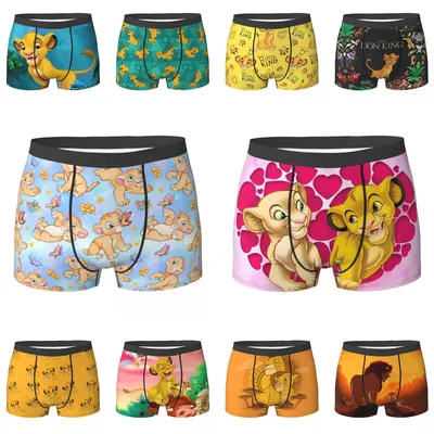 König der Löwen Simba Cartoon Unterwäsche Männer Unterhose Custom DIY Lustige Boxershorts Hochwertige Shorts Slips Große Größe Image