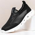 Per uomo Mocassini Slip-On Mocassini comodi Mocassini Penny Pelle PU Rete Traspirante Confortevole Antiscivolo Mocassino Grigio scuro Bianco e nero