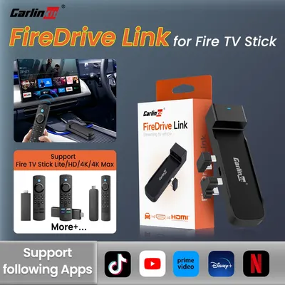 CarlinKit FireDrive Link Wired CarPlay to HDMI for Fire Tv Stick Fire Tv Stick Lite/HD/4K/4K Max