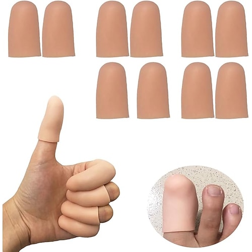 10/20 protezioni per le dita in gel, protezioni per le dita in silicone, protezione per la punta delle dita, ottime per dita a scatto, artrite, screpolature delle dita e altri dolori alle dita