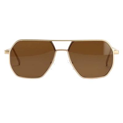 Plus Size Women's Nola Polarized Sunglasses by Fifth & Ninth in Brown Gold (Size ONE SIZE)