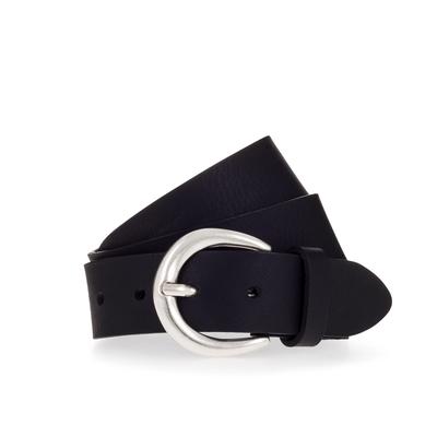 Ledergürtel MUSTANG, Damen, Gr. 95, schwarz, Rindsleder, unifarben, casual,klassisch, Gürtel, Schließe in poliertem Silber, 3,5 cm breit Image