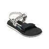 Sandale QUIKSILVER "Monkey Caged", Gr. 13(46), schwarz-weiß (schwarz, weiß), Obermaterial: Textil [Chemiefaser] / Außensohle: Gummi, Schuhe