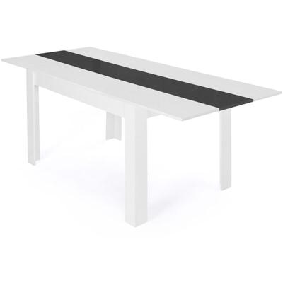 Ausziehbarer Esstisch Rechteck GEORGIA 6-10 Personen weiß und grau 140-220 x 90 cm Image
