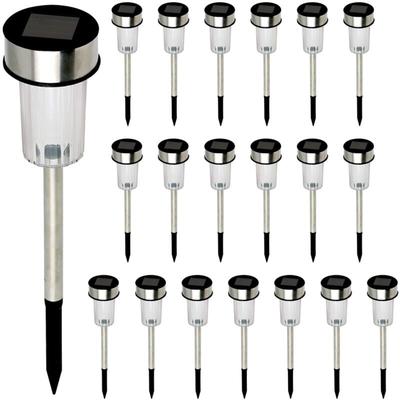 Idmarket - Lot von 20 Solar-LED-Pollerleuchten Gartenlampen zum Bepflanzen Image