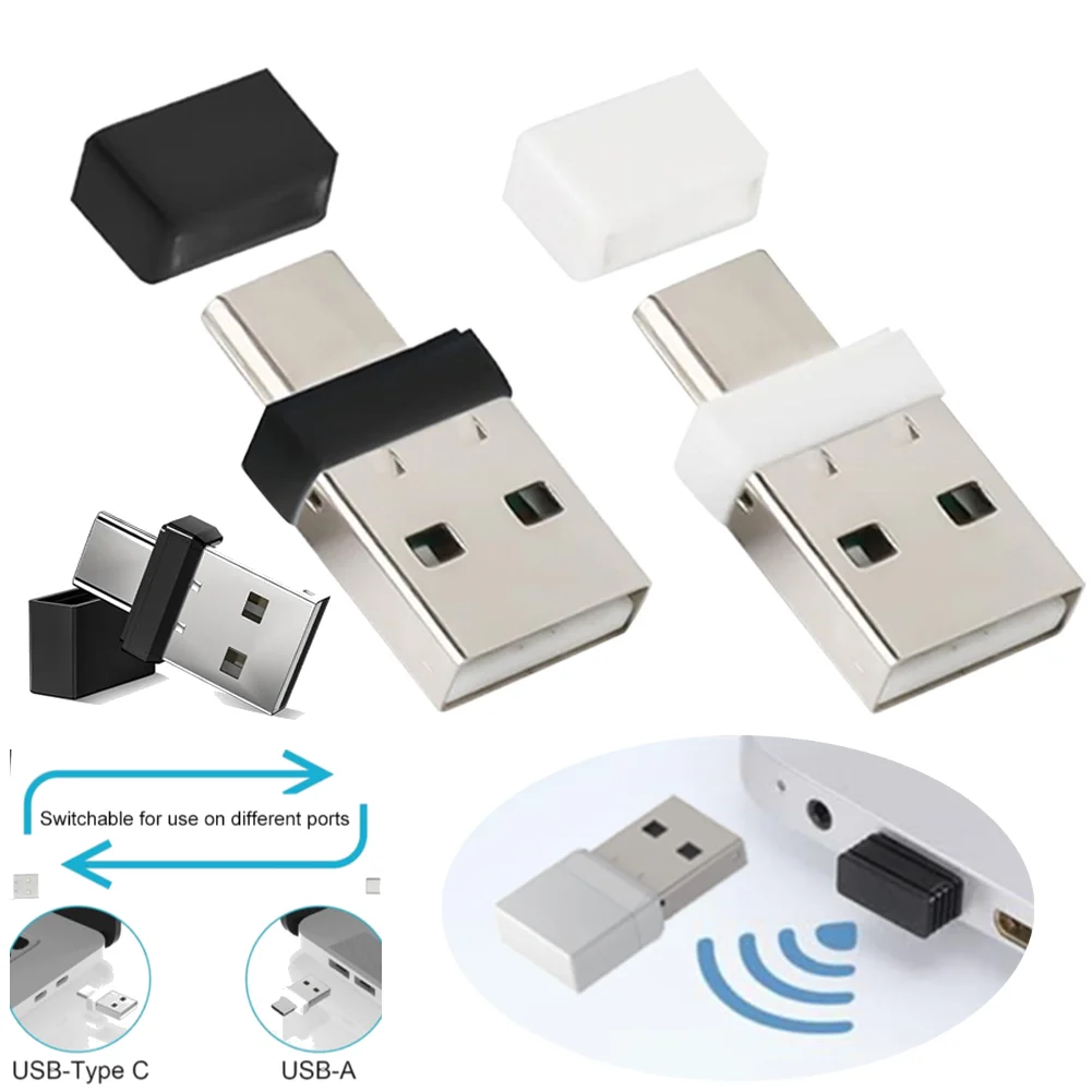 USB Typ C 2-in-1-Maus-Jiggler, treiberfrei, nicht erkennbar, Mausschüttler, verhindert das Einschlafen des Laptops, Maus-Mover für Tablet-PC Image