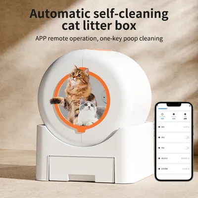 Automatic APP Cat Litter Box Self Cleaning Wifi Closed Cats Litter Box Extra Large Deodorization Kitten Toilet Pet Bedpans