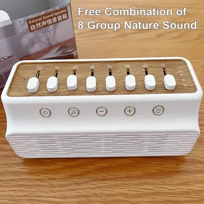 Portable Wireless Bluetooth Speaker White Noise Machine Free Combination of 8 Group Nature Sound Relaxing Sleep Audio Device