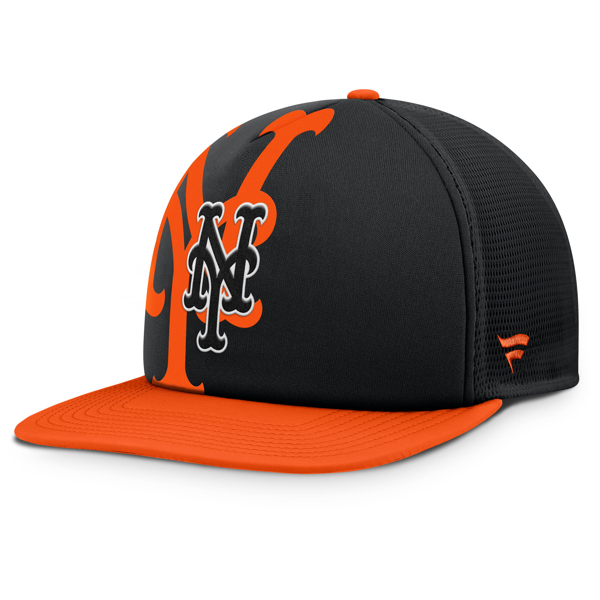 New York Mets Fanatics Walkoff Grandstand strukturierte verstellbare Meshback-Kappe – Herren Image