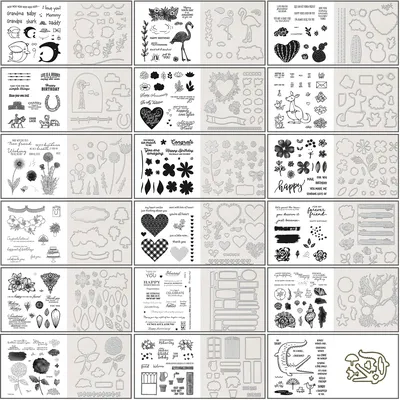 Ride The Range Clear Stamps and Cutting Dies Pretty Perennials Sentiments Transparent Stamps For DIY Scrapbooking Decoration