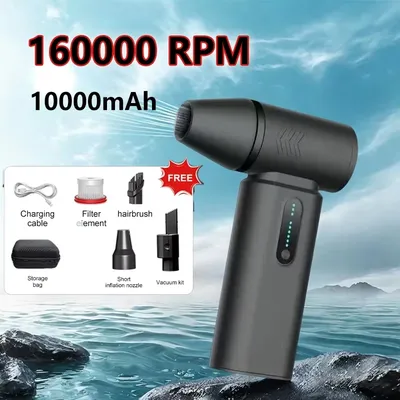 160000RPM Mini Turbo Jet Fan 10000mAh Electric Air Duster Adjustable wind speed Turbo Violent Blower