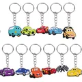 11pc Disney Pixar Saetta McQueen Portachiavi Simpatico cartone animato Portachiavi per auto in metallo Portachiavi anime durevole con licenza ufficiale per bambini