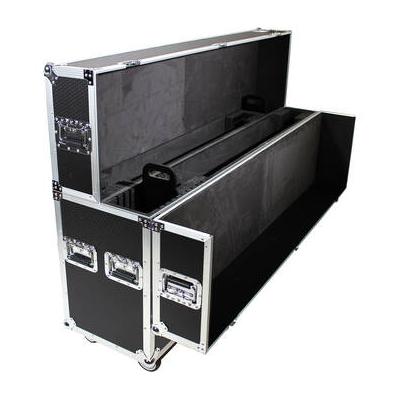 ProX Adjustable Dual Flight Case with Casters for LED/LCD/Plasma TVs (70 to 85") XS-LCD7080WX2