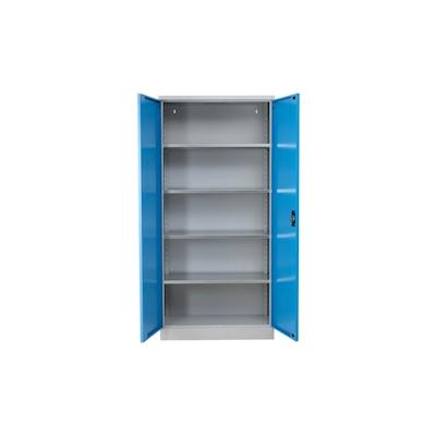 PROREGAL Stahlschrank BEE mit 7 lackierten Fachböden | HxBxT 195x92x50cm | Grau-Lichtbau | Werkstattschrank Werkzeugschrank Aktenschrank Image