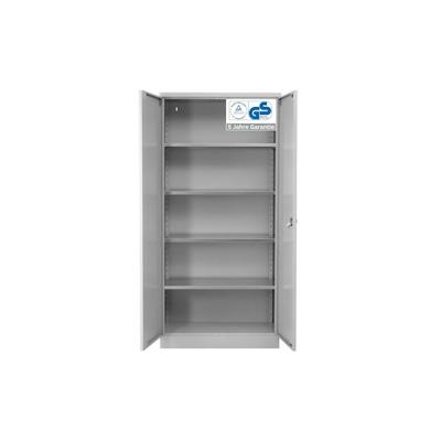 PROREGAL Stahlschrank BEE mit 6 lackierten Fachböden | HxBxT 195x92x60cm | Grau-Grau | Werkstattschrank Werkzeugschrank Aktenschrank Universalschrank Image