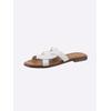 Pantolette HEINE, Damen, Gr. 38, weiß, Leder, Rindsleder, Leder, modisch, Schuhe