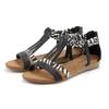 Sandale LASCANA "Sommerschuh, Sandalette", Damen, Gr. 39, schwarz-weiß (schwarz, zebra), Obermaterial: 50% Lederimitat, 50% Textilmaterial. Futter: 100% Lederimitat. Decksohle: 100% Lederimitat. Laufsohle: 100% Synthetik, bedruckt, modisch, Schuhe...